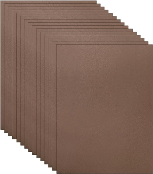Guakicae 40 Sheets Coffee Color Cardstock 8.5 x 11 Craft Paper, 75lb Heavyweight Dark Brown Card Stock for DIY Cards Making, Wedding Invitations, School Crafting, Greeting Cards