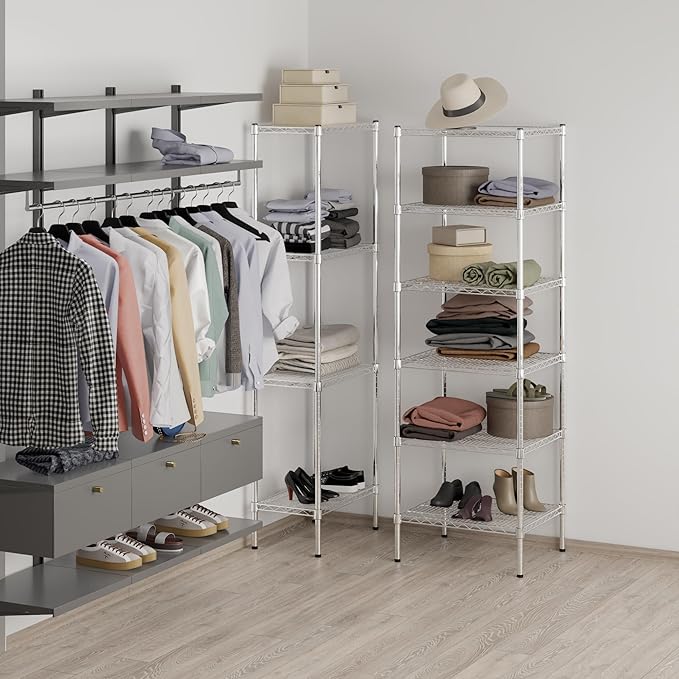 Regal Altair 21" Deep x 24" Wide x 74" Height Wire Shelving Kit | 6-Tier | NSF Commercial Storage Rack Unit
