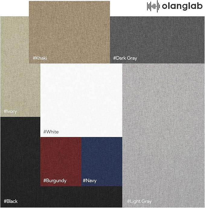 Olanglab Acoustic Panels 2 Pack, 48''x24'' Large Sound Panels, Fabric Wrapped Sound Proof Foam Panels for Walls, Sound Absorbing Panels for Recording Studio Acoustical Treatments (Burgundy)