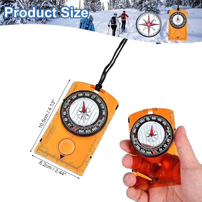 PATIKIL Orienteering Compass, Navigation Backpacking Compasses for Map