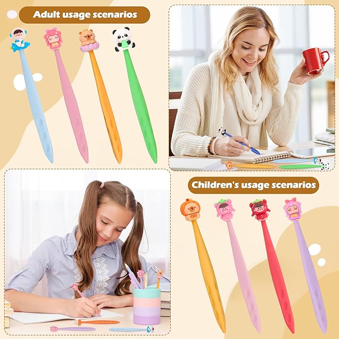 24 Pcs Cute Retractable Eraser for Pencils Cute School Supplies Kawaii Erasers for Kids Fun Cartoon Erasers Back to School Supplies Kid Party Favors Gift (Style 6)