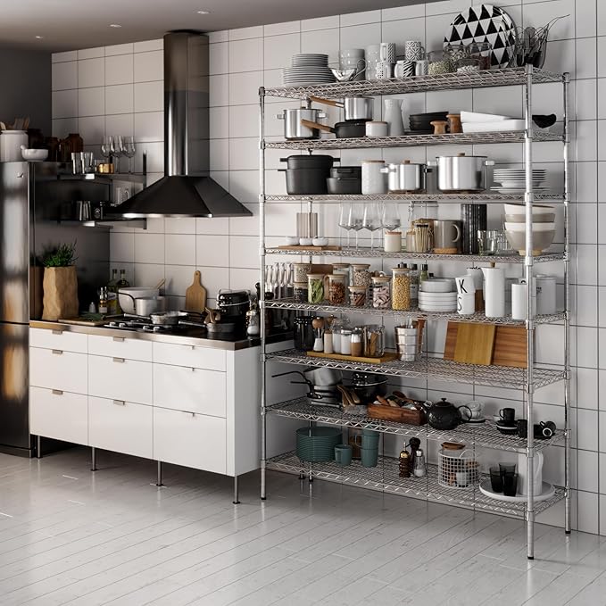 Regal Altair 18" Deep x 60" Wide x 86" Height Wire Shelving Kit | 8-Tier | NSF Commercial Storage Rack Unit