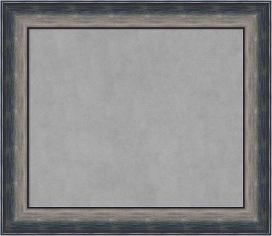 Amanti Art Silver Framed Magnetic Board 26x30 Medium Vision Board for use with Magnets, 100% Metal Sheet to Display Items as Office Decor or for Home Organization in mudroom, Kitchen or Kids Room