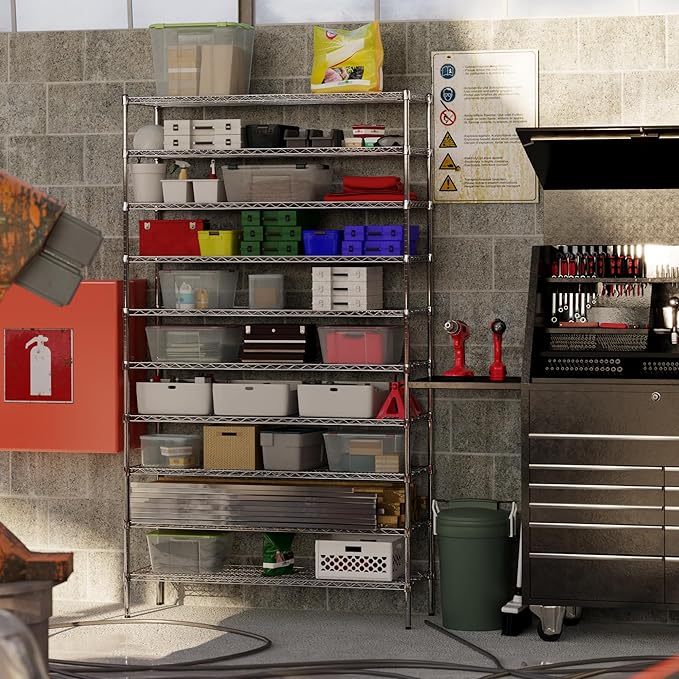 Regal Altair 18" Deep x 54" Wide x 96" Height Wire Shelving Kit | 10-Tier | NSF Commercial Storage Rack Unit
