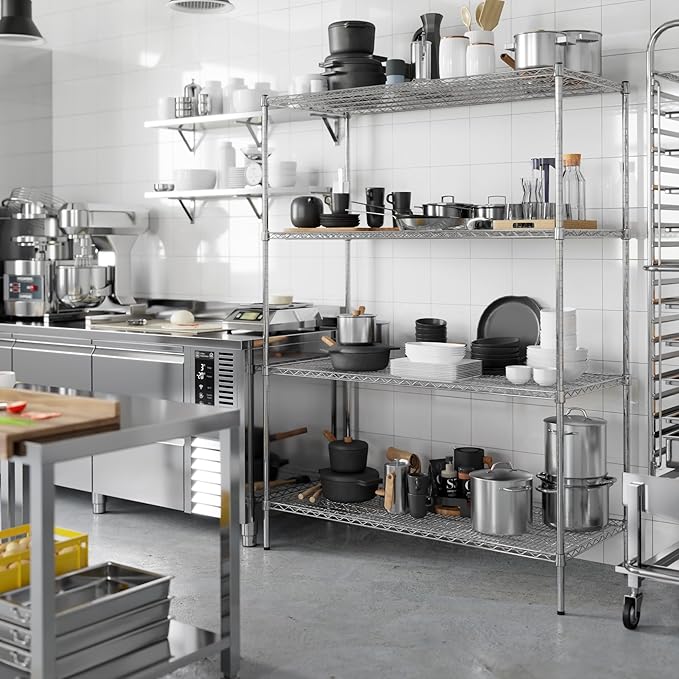 Regal Altair 24" Deep x 54" Wide x 74" Height Wire Shelving Kit | 4-Tier | NSF Commercial Storage Rack Unit