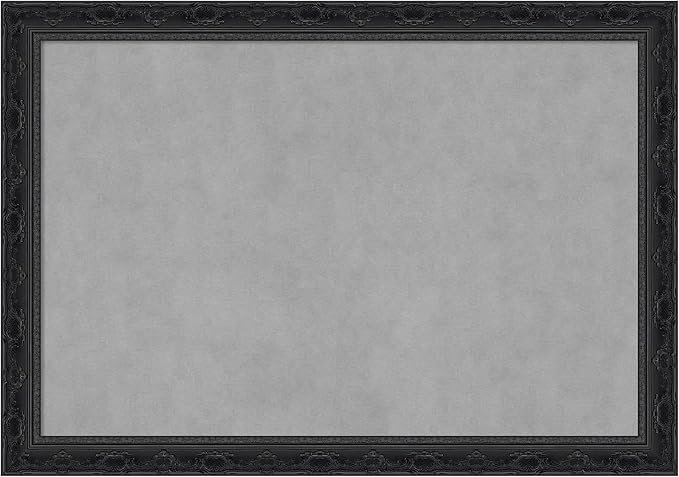 Amanti Art Black Framed Magnetic Board 28x40 Large Vision Board for use with Magnets, 100% Metal Sheet to Display Items as Office Decor or for Home Organization in mudroom, Kitchen or Kids Room