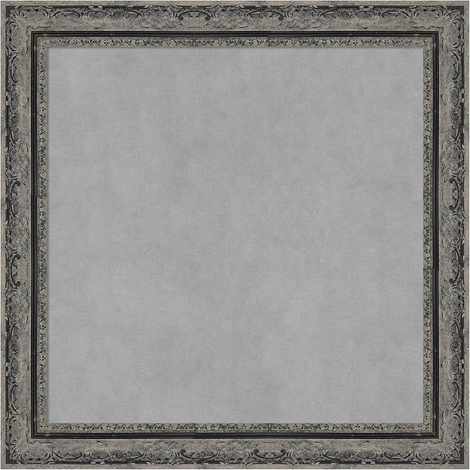 Amanti Art Black Framed Magnetic Board 24x24 Medium Vision Board for use with Magnets, 100% Metal Sheet to Display Items as Office Decor or for Home Organization in mudroom, Kitchen or Kids Room