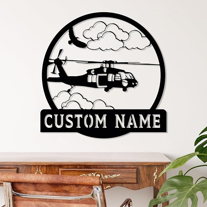 Personalized Metal Airplane Wall Art, Airplane Name Sign, Customized Pilot Name Sign, Airplane Hangar Sign Decor, Aviation Home Office Decor, Large Outdoor Decor, Pilot Gifts, Aircraft Lovers Gift