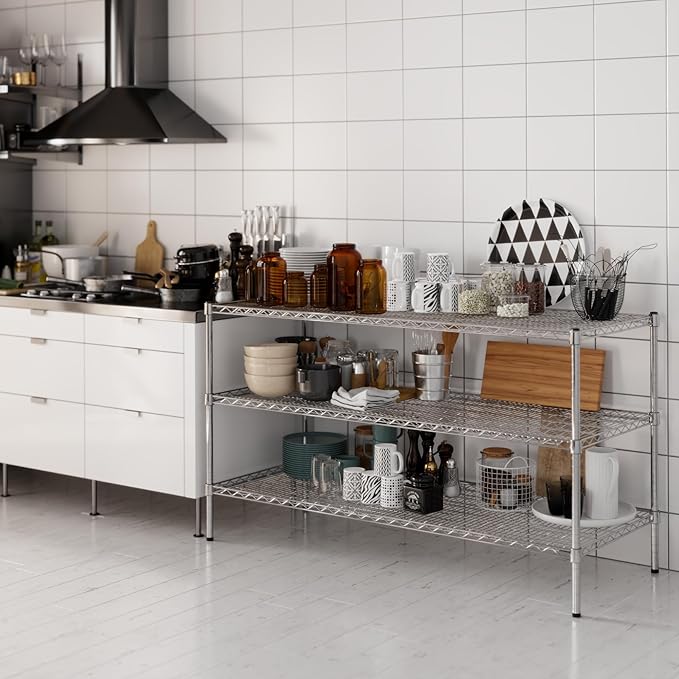 Regal Altair 24" Deep x 60" Wide x 34" Height Wire Shelving Kit | 3-Tier | NSF Commercial Storage Rack Unit