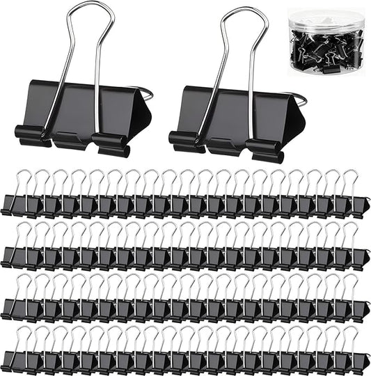 360 PCS Binder Clips Small – Mini Black Metal Paper Clamps, 0.6in/15mm Binder Paper Clips, Binder Clamps Set for Office Home School Supplies