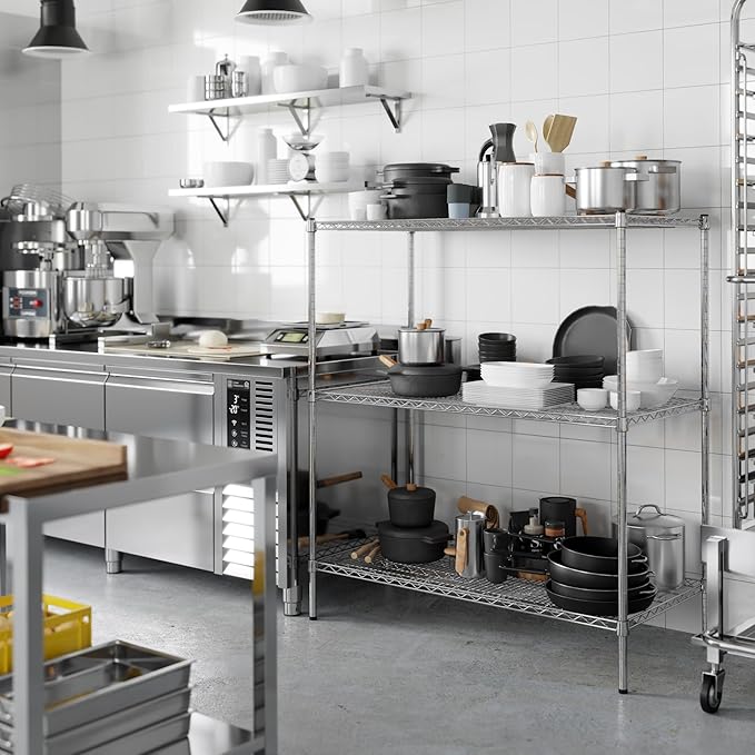 Regal Altair 24" Deep x 48" Wide x 54" Height Wire Shelving Kit | 3-Tier | NSF Commercial Storage Rack Unit