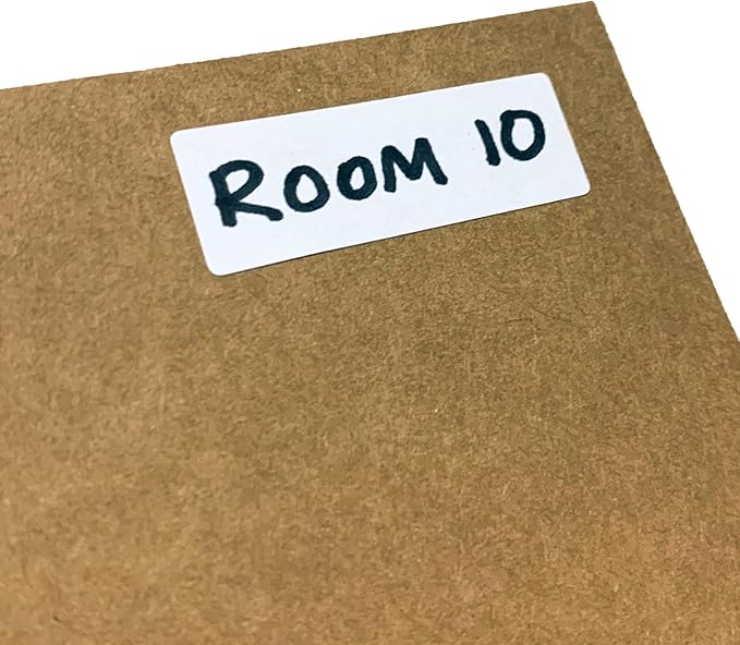 500 Pack, 1.5" x 0.5" - File Folder Labels Stickers, Matte White