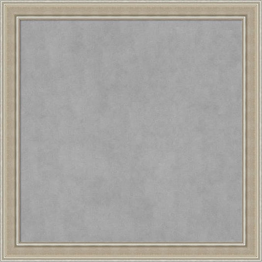 Amanti Art Silver Framed Magnetic Board 28x28 Medium Vision Board for use with Magnets, 100% Metal Sheet to Display Items as Office Decor or for Home Organization in mudroom, Kitchen or Kids Room