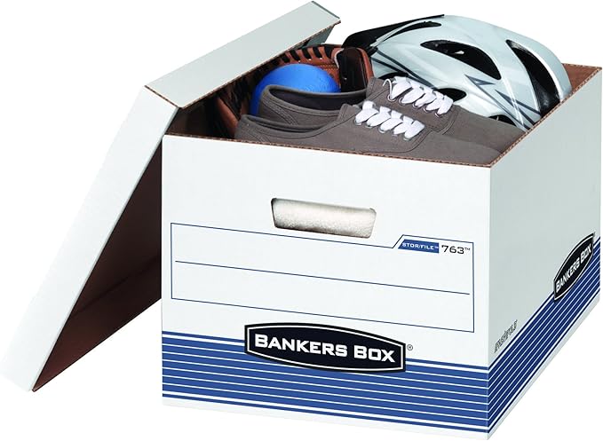 Bankers Box 30-Pack Medium Duty File Storage Boxes with Lids, FastFold Assembly, Letter/Legal, STOR, (0076316)