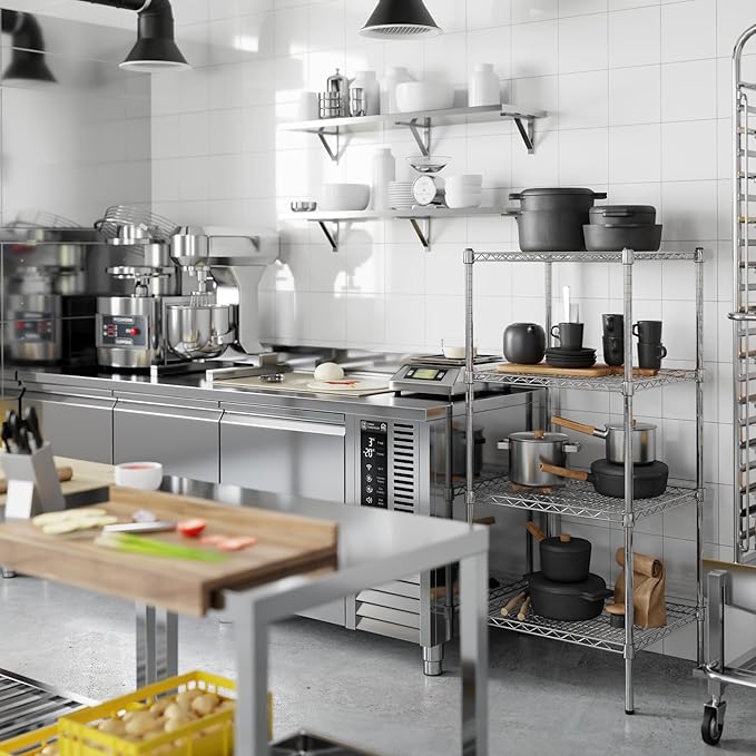 Regal Altair 21" Deep x 24" Wide x 54" Height Wire Shelving Kit | 4-Tier | NSF Commercial Storage Rack Unit