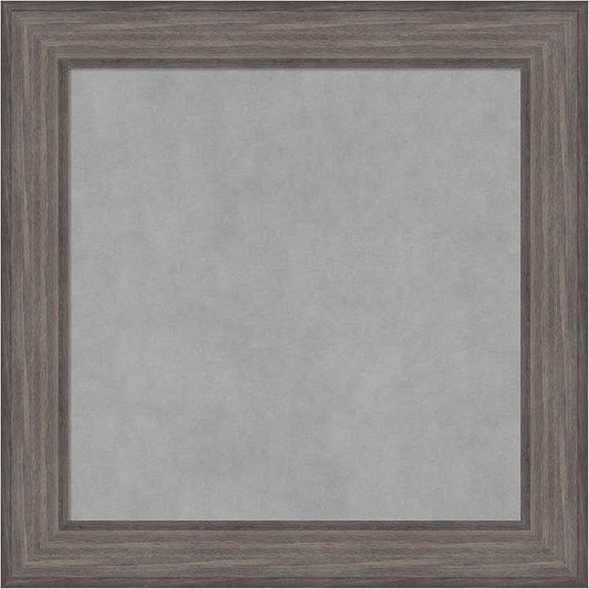 Amanti Art Grey Framed Magnetic Board 25x25 Medium Vision Board for use with Magnets, 100% Metal Sheet to Display Items as Office Decor or for Home Organization in mudroom, Kitchen or Kids Room