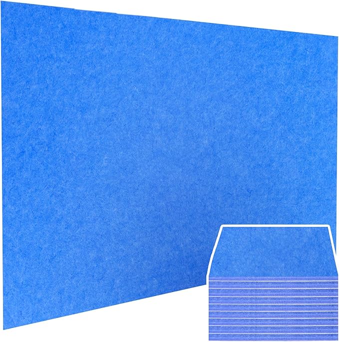 9 Pack Large Cork Board Bulletin Board for Wall 95x47in Self Adhesive Bulletin Board Felt Board for Office School Home Decorative Wall Decor(Size:Each 80x40cm/31.5x15.7 in,Color:Blue)