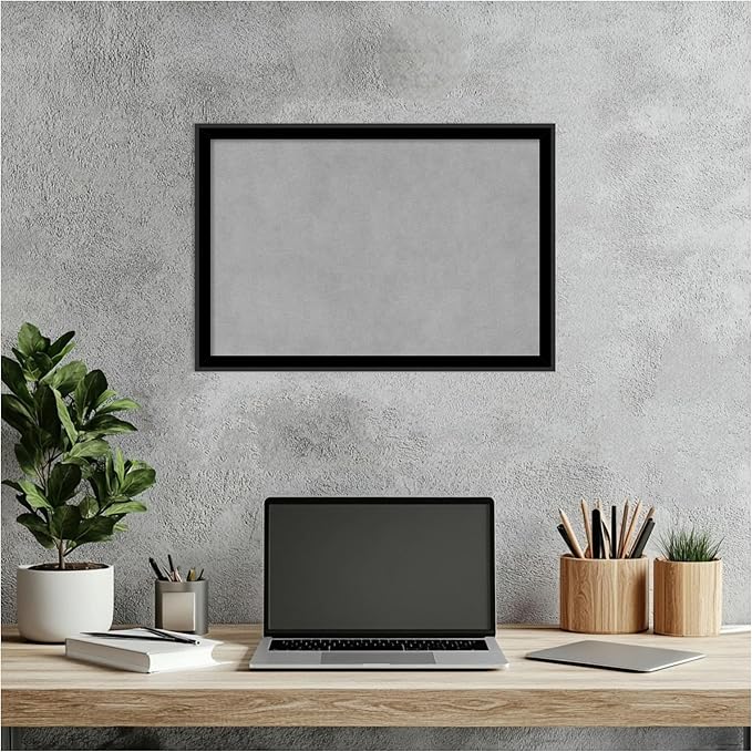 Amanti Art Black Framed Magnetic Board 13x19 Small Vision Board for use with Magnets, 100% Metal Sheet to Display Items as Office Decor or for Home Organization in mudroom, Kitchen or Kids Room