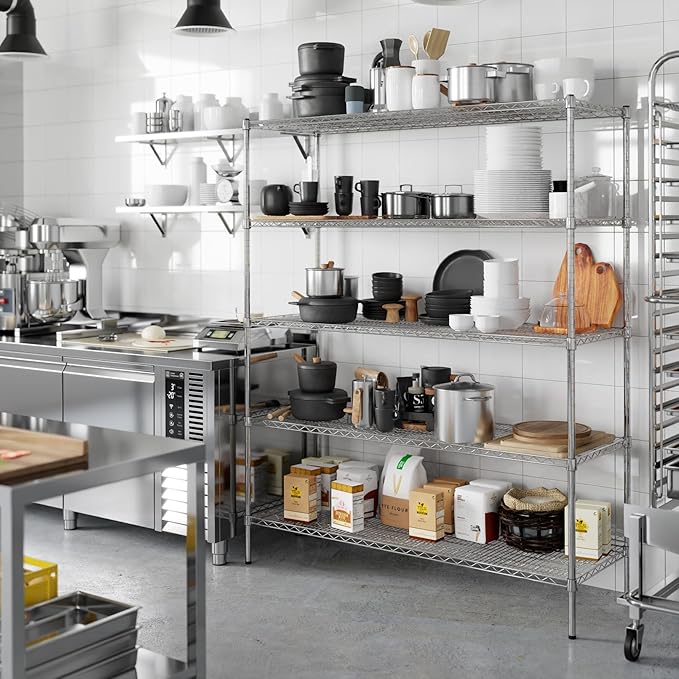 Regal Altair 21" Deep x 60" Wide x 74" Height Wire Shelving Kit | 5-Tier | NSF Commercial Storage Rack Unit