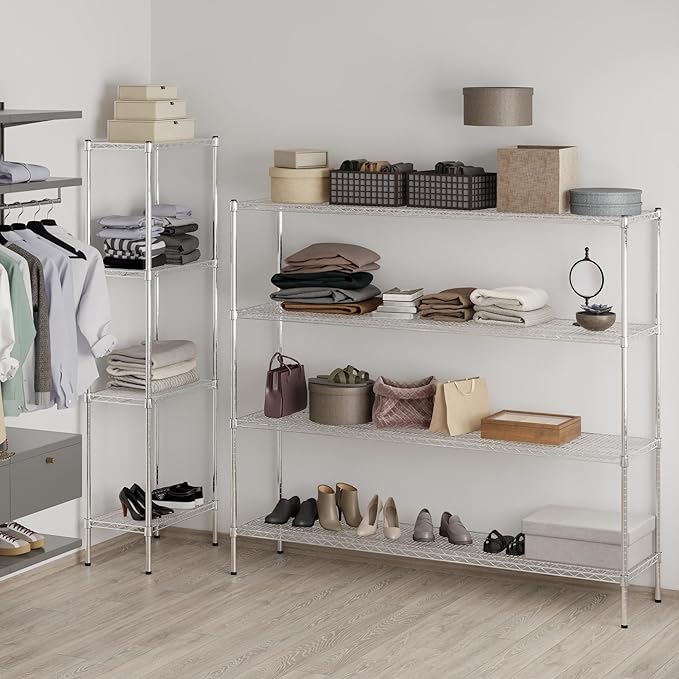 Regal Altair 18" Deep x 72" Wide x 64" Height Wire Shelving Kit | 4-Tier | NSF Commercial Storage Rack Unit