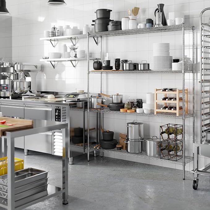 Regal Altair 14" Deep x 60" Wide x 74" Height Wire Shelving Kit | 4-Tier | NSF Commercial Storage Rack Unit