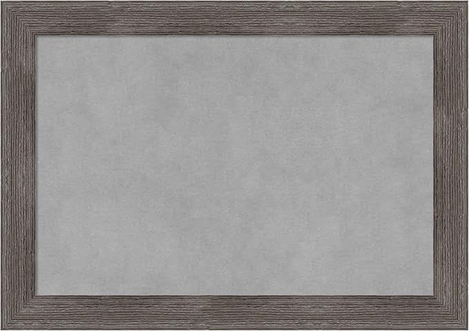 Amanti Art Grey Framed Magnetic Board 15x21 Small Vision Board for use with Magnets, 100% Metal Sheet to Display Items as Office Decor or for Home Organization in mudroom, Kitchen or Kids Room