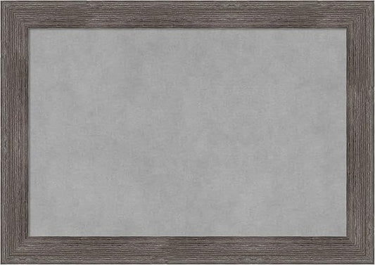 Amanti Art Grey Framed Magnetic Board 15x21 Small Vision Board for use with Magnets, 100% Metal Sheet to Display Items as Office Decor or for Home Organization in mudroom, Kitchen or Kids Room