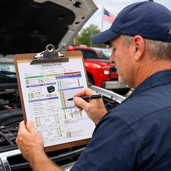 Colarr 540 Sheets 8 1/2" x 11 3/4" Multi Point Vehicle Inspection Report Form 3 Part Carbonless Form Vehicle Checklist Inspection Snap-Out Repair Report Maintenance Log for Fleet Auto Truck Driver