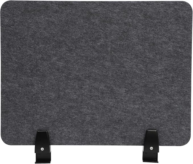 4pcs Privacy Panels,Standing Desk Divider,Desktop Office Furniture Partitions Stand Up Desk Privacy Panel, Clamp-On Acoustic Desk Divider Mounted Privacy Panel, 20.9" x 16" (Dark Grey)