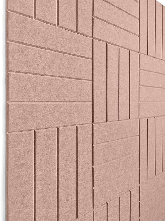 DECORITA Felt Bulletin Board Tiles | Modern Cork Board Alternative | Large Cork Boards for Walls | Aesthetic Felt Wall Panels for Office & Home Decor | Pinboard & Photo Board (12-Pack) | Terracotta