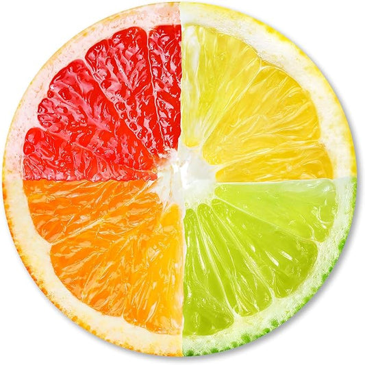 IMAYONDIA Lemon Mouse Pad,Round Tropical Fruit Mousepad,Citrus Fruit Mouse Pad Small For Desk,Food Mouse Mat,Funny Colorful Cute Mouse Pads,Non-Slip Rubber Round Gaming Mouse Pad,7.9 x 7.9 x 0.12 Inch
