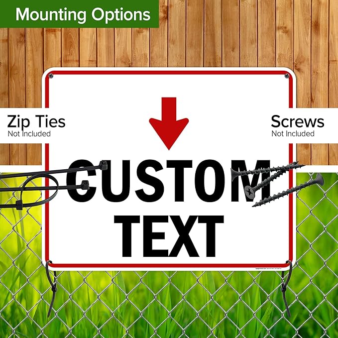 Custom Arrow Directional Sign, Down Arrow, 24x30 Inches, Rust Free .063 Aluminum, Fade Resistant, Made in USA by My Sign Center
