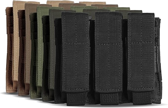 Tacticon P1 P2 P3 BattlePouch | Universal Pistol Mag Pouch | Combat Veteran Owned Company | Molle Single Double Triple Pistol Magazine Holster for Ammo | Tactical Bag Accessories Holder