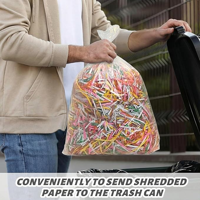 YooNotee 200 Pcs Shredder Bags Large Gallon Size Paper Shredder Bags for Home Office Paper Trash Shredded Materials(23.62 x 27.56 Inches)