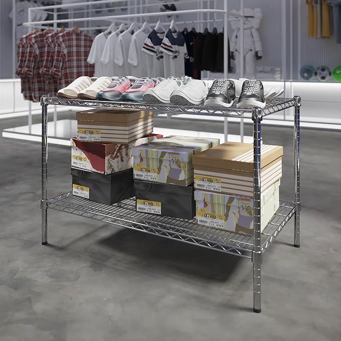 Regal Altair 24" Deep x 42" Wide x 27" Height Wire Shelving Kit | 2-Tier | NSF Commercial Storage Rack Unit