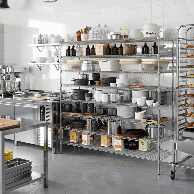 Regal Altair 21" Deep x 72" Wide x 74" Height Wire Shelving Kit | 8-Tier | NSF Commercial Storage Rack Unit