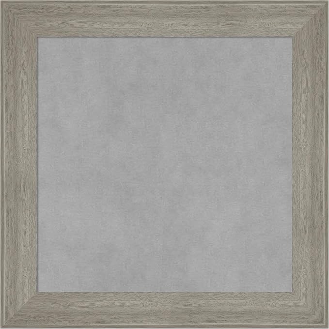 Amanti Art Grey Framed Magnetic Board 20x20 Small Vision Board for use with Magnets, 100% Metal Sheet to Display Items as Office Decor or for Home Organization in mudroom, Kitchen or Kids Room