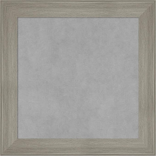 Amanti Art Grey Framed Magnetic Board 20x20 Small Vision Board for use with Magnets, 100% Metal Sheet to Display Items as Office Decor or for Home Organization in mudroom, Kitchen or Kids Room