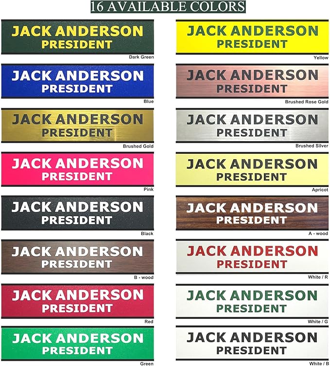 Personalised Double Side Counter Top Sign for Reception Desk Lobby Counter Waiting Room 2"x8"
