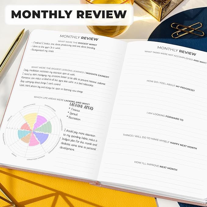 Clever Fox Planner Premium Edition – Undated Luxurious Weekly & Monthly Planner to Increase Productivity and Hit Your Goals – Organizer – Start Anytime, A5, Lasts 1 Year, Rose Gold (Weekly)