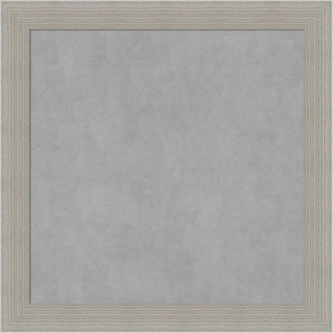 Amanti Art Grey Framed Magnetic Board 14x14 X-Small Vision Board for use with Magnets, 100% Metal Sheet to Display Items as Office Decor or for Home Organization in mudroom, Kitchen or Kids Room