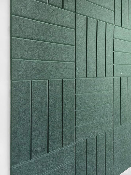 DECORITA Felt Bulletin Board Tiles | Modern Cork Board Alternative | Large Cork Boards for Walls | Aesthetic Felt Wall Panels for Office & Home Decor | Pinboard & Photo Board (12-Pack) | Aurora Green