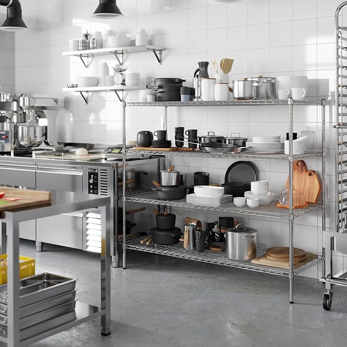 Regal Altair 24" Deep x 60" Wide x 54" Height Wire Shelving Kit | 4-Tier | NSF Commercial Storage Rack Unit