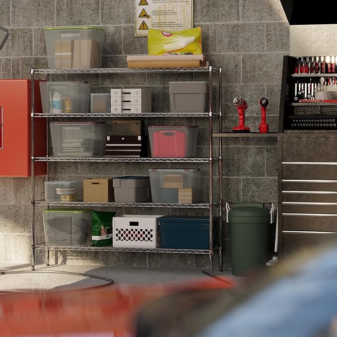 Regal Altair 14" Deep x 60" Wide x 64" Height Wire Shelving Kit | 5-Tier | NSF Commercial Storage Rack Unit