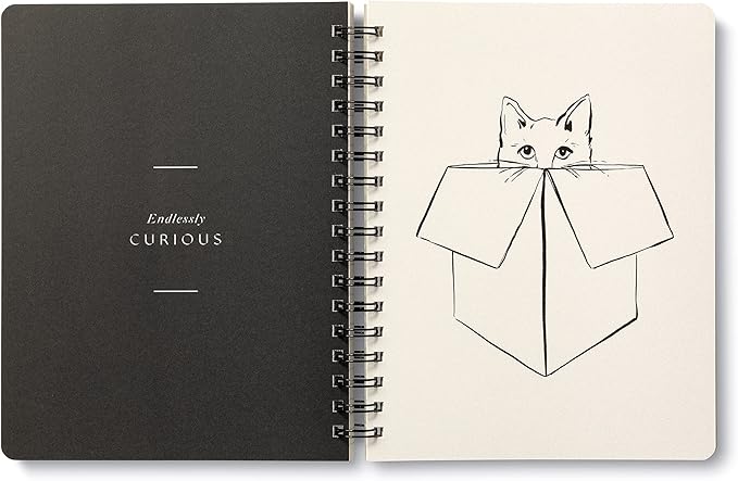 Compendium Spiral Notebook - Wild at Heart — A Designer Spiral Notebook with 192 Lined Pages, College Ruled, 7.0”W x 9.25”H