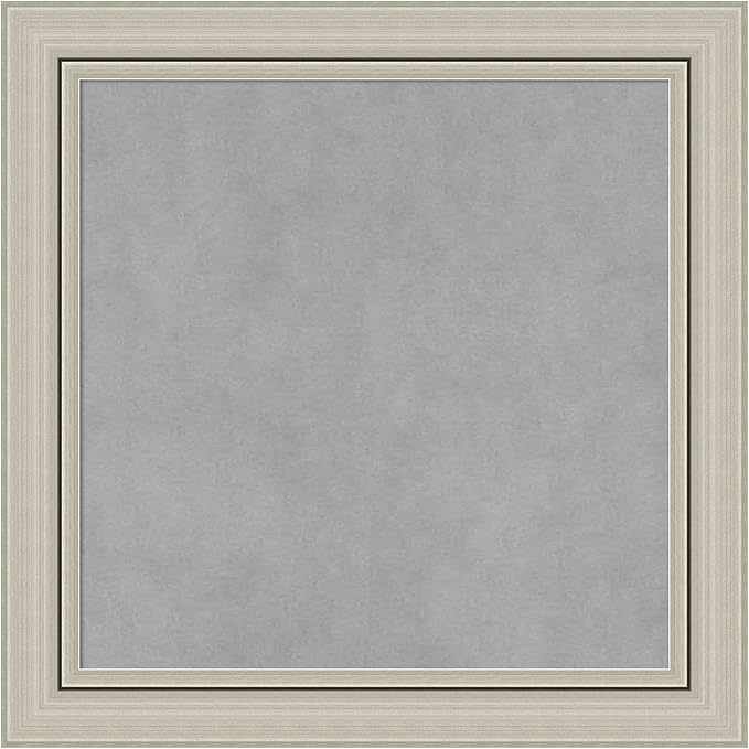 Amanti Art Silver Framed Magnetic Board 20x20 Small Vision Board for use with Magnets, 100% Metal Sheet to Display Items as Office Decor or for Home Organization in mudroom, Kitchen or Kids Room