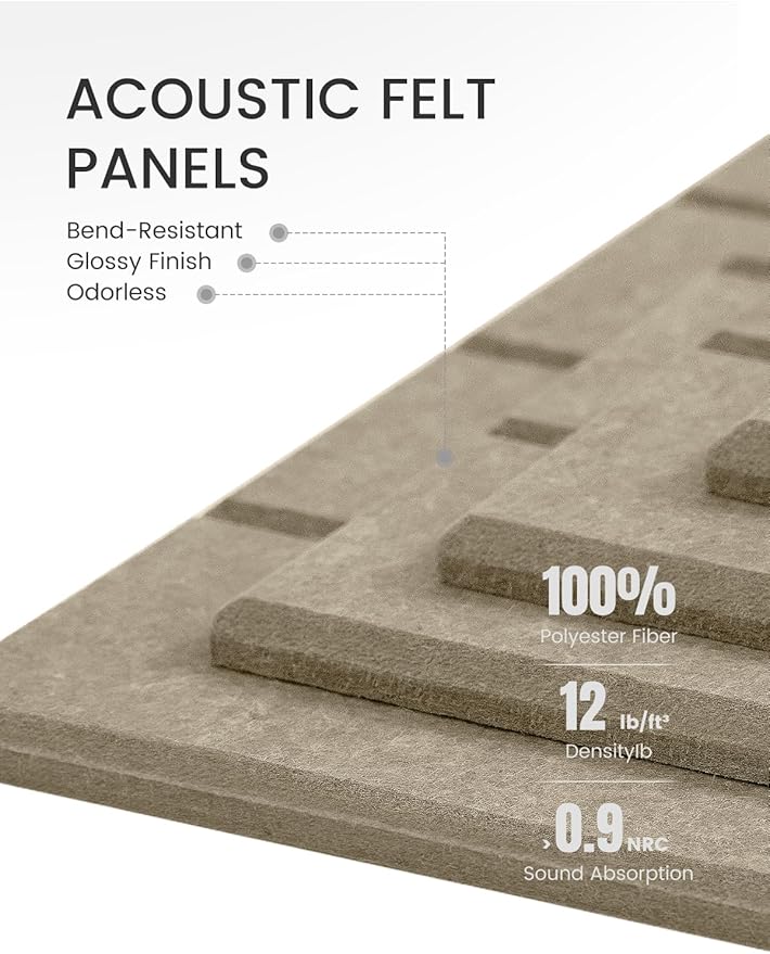 Large Felt Bulletin Board 48" x 36" Cork Board Alternative-12 Pack with 70 Safe Removable Adhesive Tabs, Cork Boards for Walls for Home Office Classroom Pin Board-Earth Brown