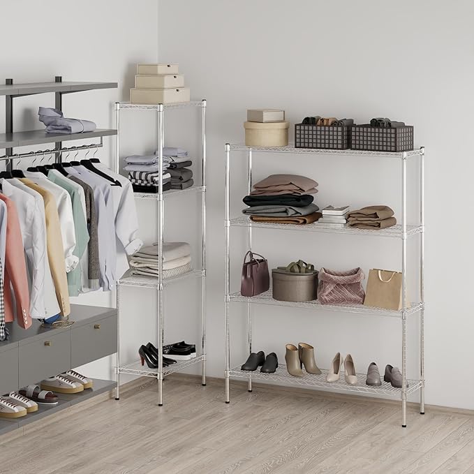 Regal Altair 14" Deep x 48" Wide x 64" Height Wire Shelving Kit | 4-Tier | NSF Commercial Storage Rack Unit