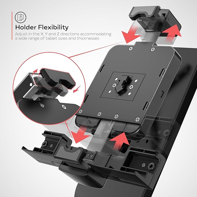 Premium Universe Floorstand – CTA Heavy-Duty Floorstand w/Security Holder for Universe Series Cases - iPad mini 6 Pro Case - 7/8/9/10 Pro Case & Galaxy Tab Active 4 Pro - (OTT-PARAF)