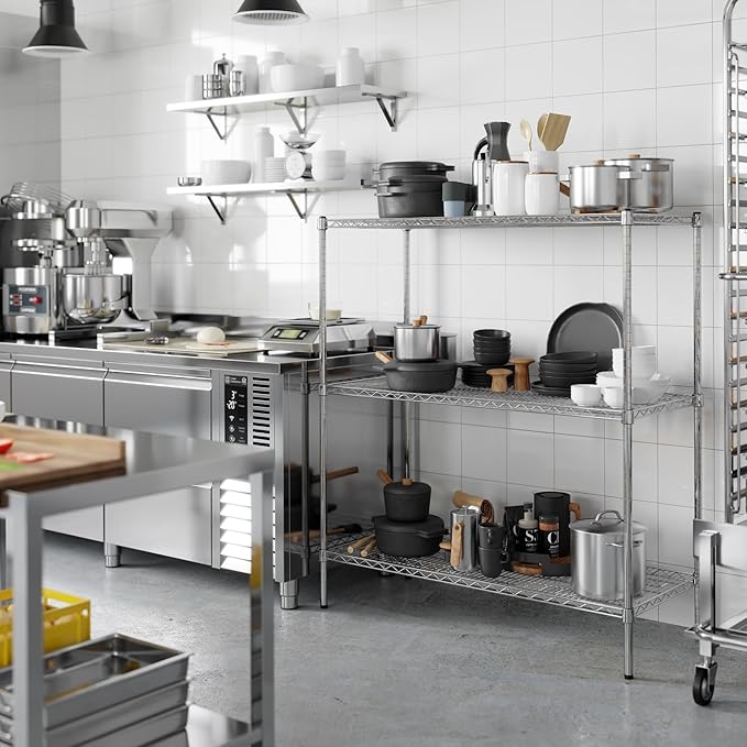 Regal Altair 21" Deep x 48" Wide x 54" Height Wire Shelving Kit | 3-Tier | NSF Commercial Storage Rack Unit